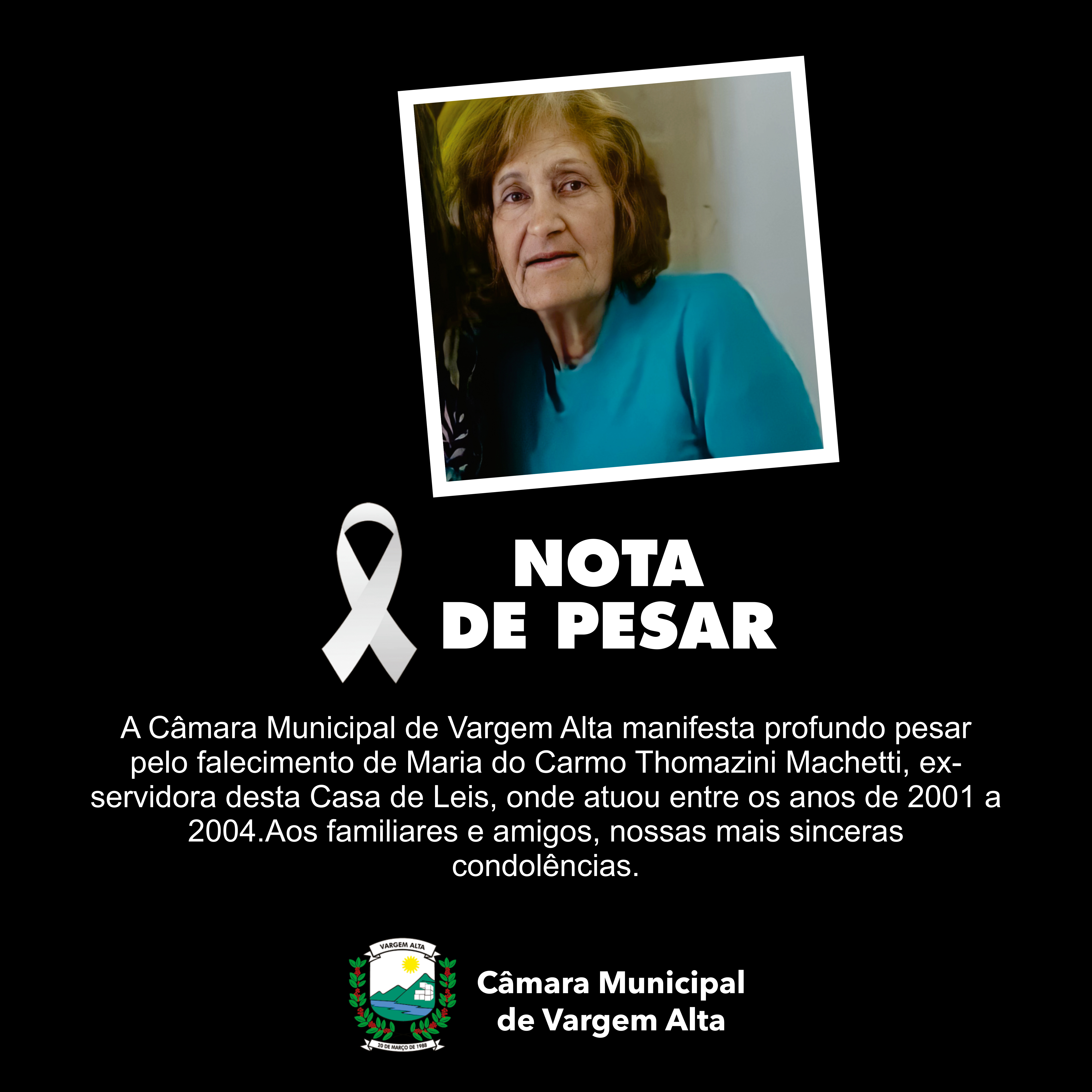 NOTA DE PESAR