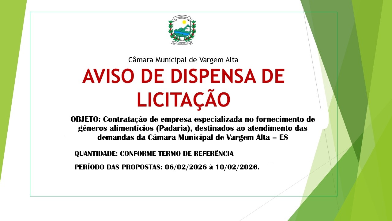 AVISO DE DISPENSA DE LICITAÇÃO N.º 04/2026
