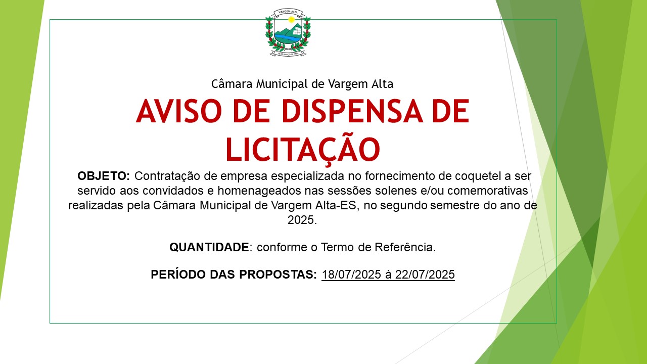 AVISO DE DISPENSA DE LICITAÇÃO N.º16/2025