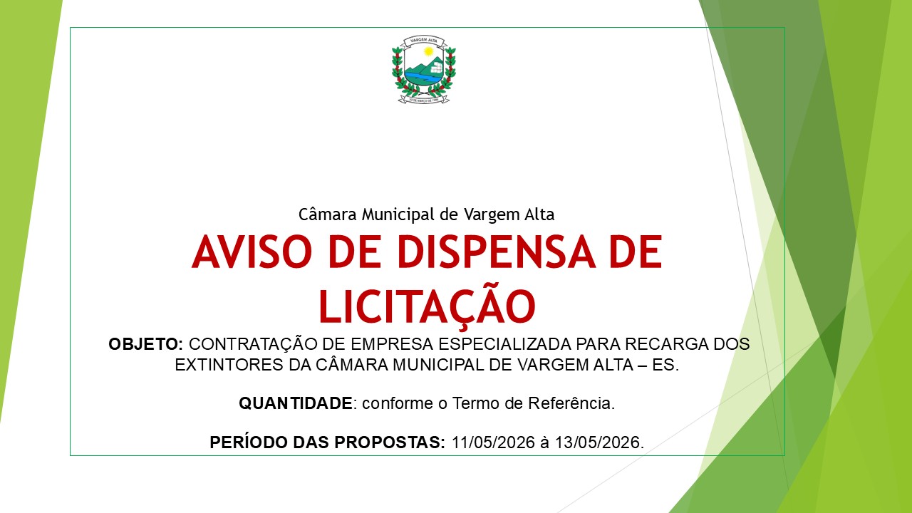 AVISO DE DISPENSA DE LICITAÇÃO N.º 13/2026
