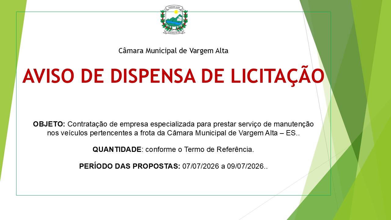 AVISO DE DISPENSA DE LICITAÇÃO N.º 16/2026