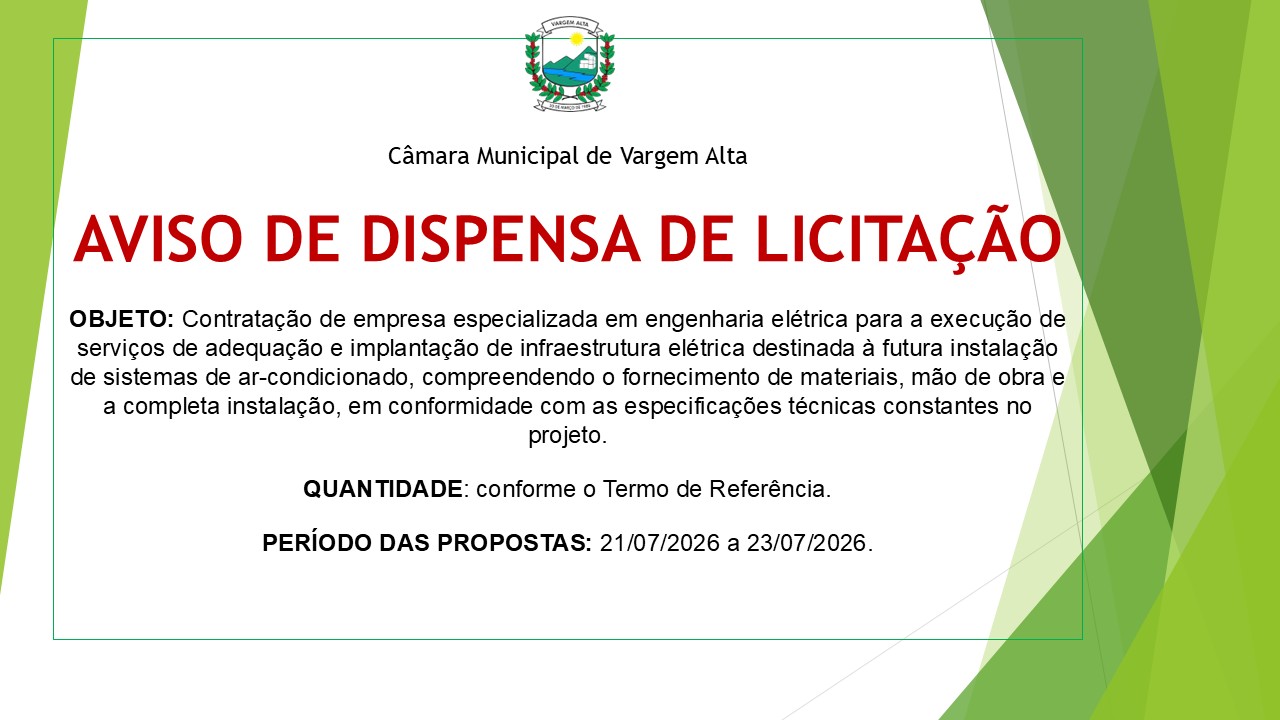  AVISO DE DISPENSA DE LICITAÇÃO N.º 17/2026