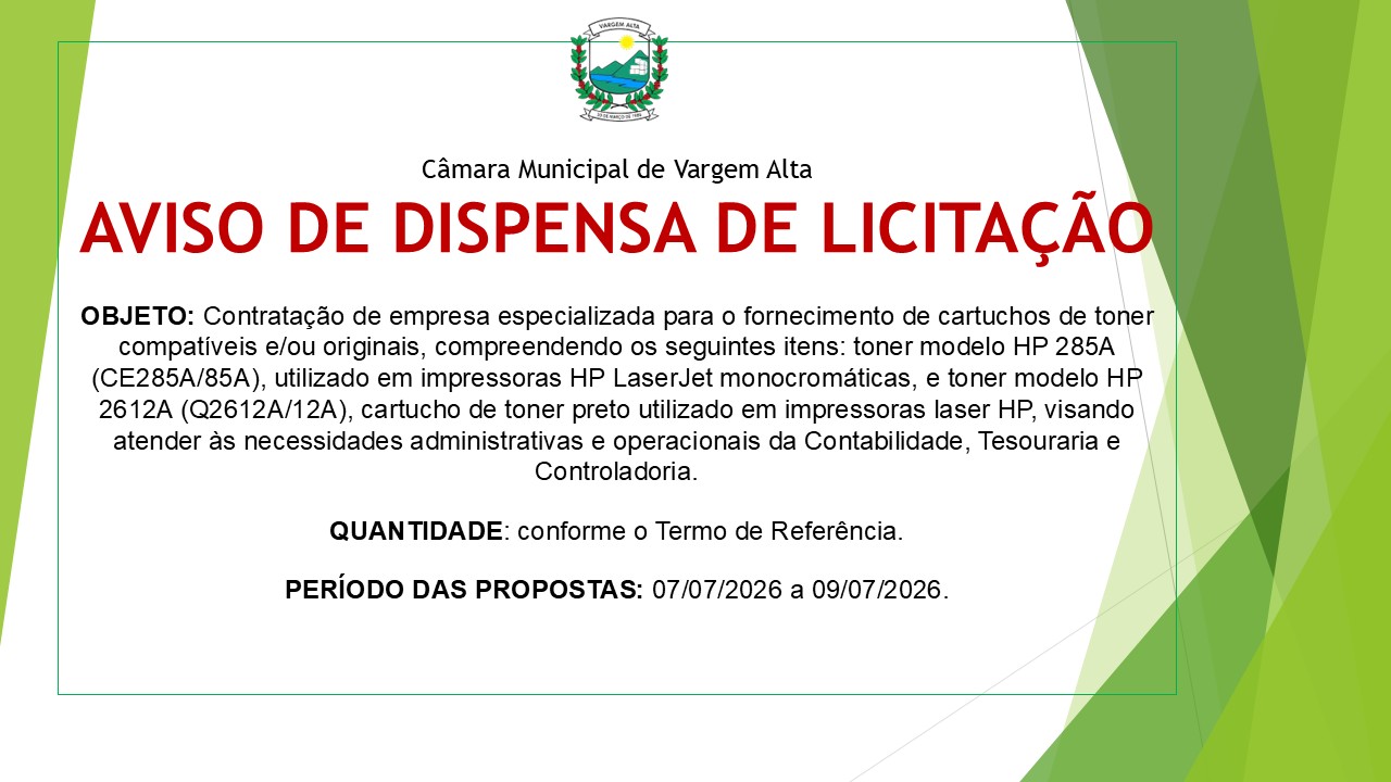 AVISO DE DISPENSA DE LICITAÇÃO N.º 14/2026