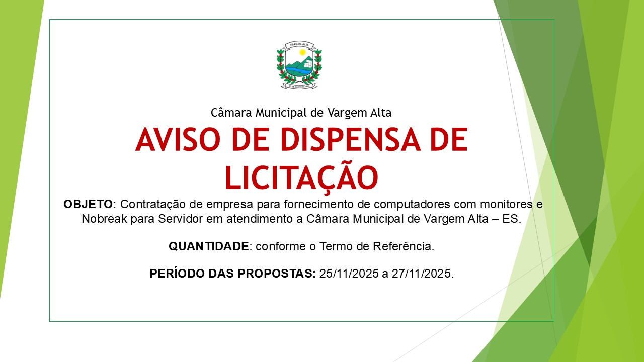 AVISO DE DISPENSA DE LICITAÇÃO N.º 21/2025