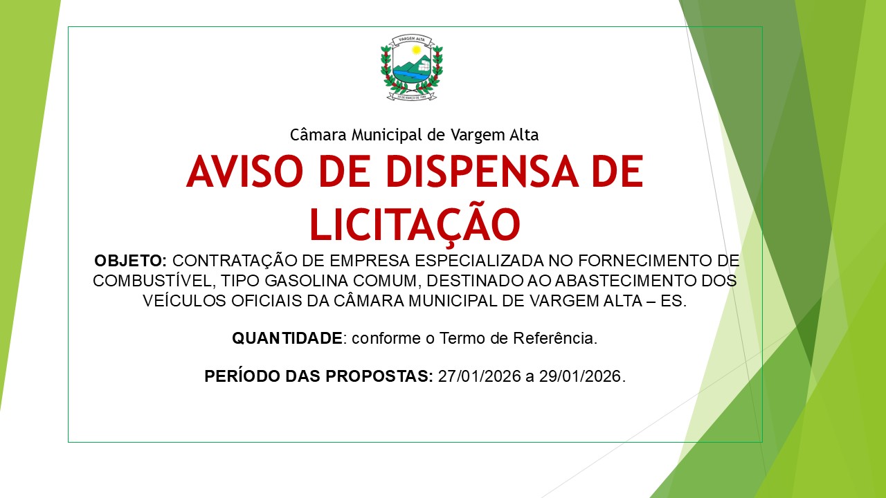 AVISO DE DISPENSA DE LICITAÇÃO N.º 03/2026