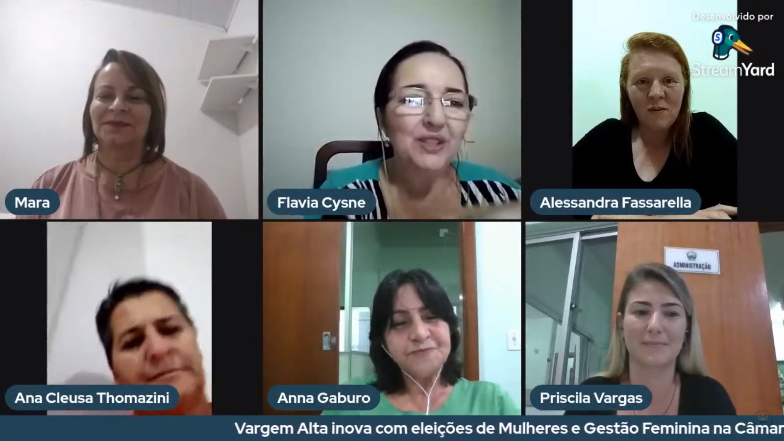 Live debate eleições de mulheres e gestão feminina na Câmara de Vargem Alta