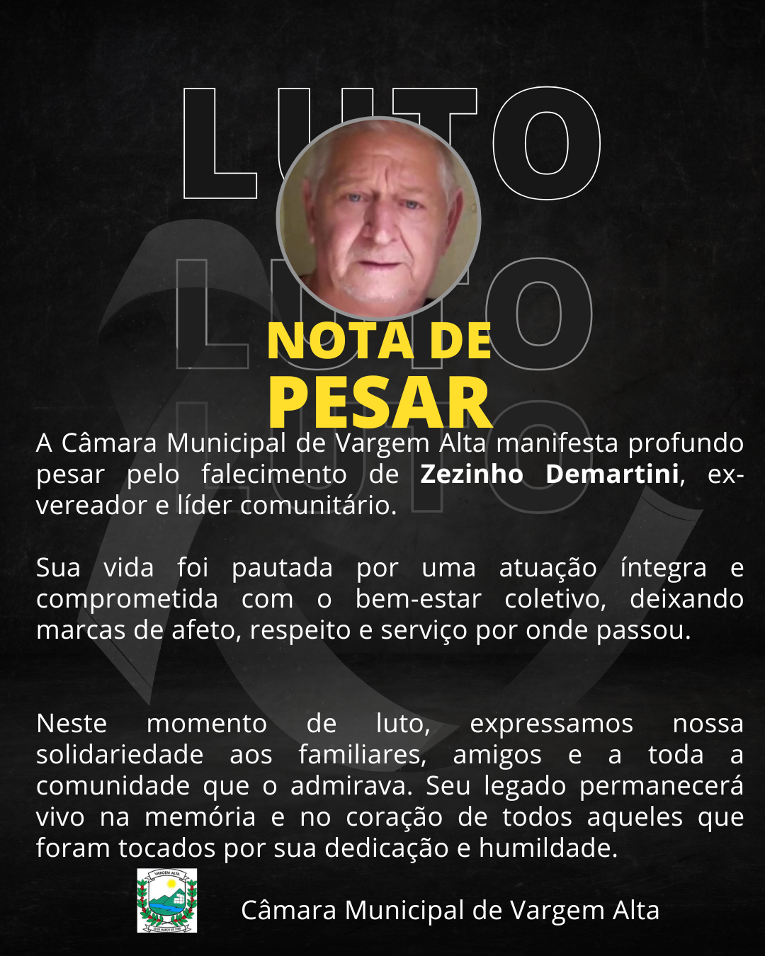 NOTA DE PESAR